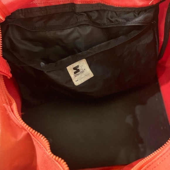 𝅺ATLANTA Hawks NBA vintage Starter bag duffel weekender retro 90s 80s rare - Picture 3 of 15